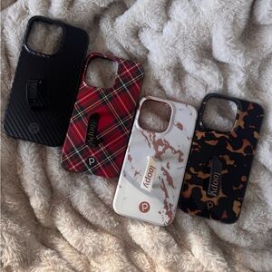 Loopy Case Bundle (4) - Carbon Black, Tartan Red, Marble White, Tortoise Brown